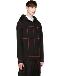 Мужской черный худи от Christopher Kane