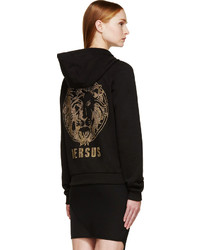 Женский черный худи от Versus