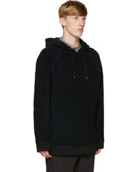 Мужской черный худи от Robert Geller
