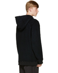 Мужской черный худи от Robert Geller