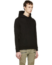 Мужской черный худи от Balmain