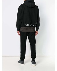 Мужской черный худи от Unravel Project