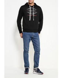 Мужской черный худи от Bruebeck