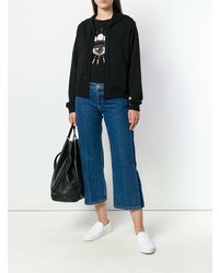 Женский черный худи от Kenzo