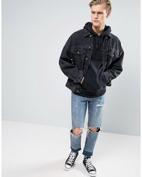 Мужской черный худи от Converse