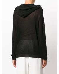 Женский черный худи от Laneus