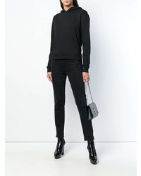 Женский черный худи от Saint Laurent