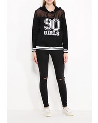 Женский черный худи от Jennyfer