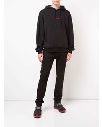 Мужской черный худи от 424