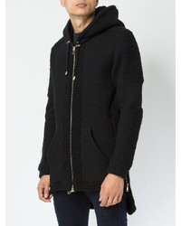 Мужской черный худи от Balmain