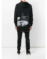 Мужской черный худи от Unravel Project