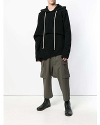 Мужской черный худи от Rick Owens