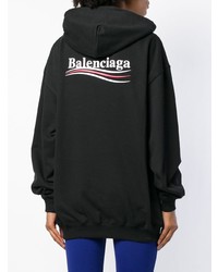 Женский черный худи от Balenciaga