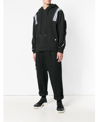 Мужской черный худи от Facetasm