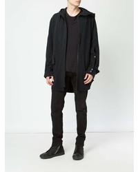 Мужской черный худи от Ann Demeulemeester