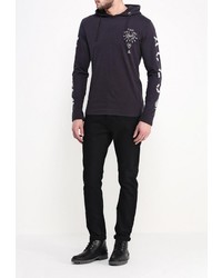 Мужской черный худи от Ringspun