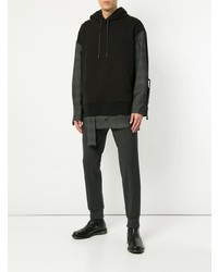 Мужской черный худи от Wooyoungmi