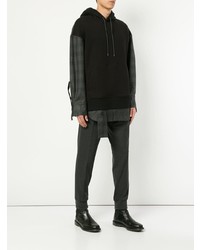 Мужской черный худи от Wooyoungmi