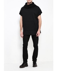 Мужской черный худи от Sixth June