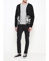 Мужской черный худи от Sixth June