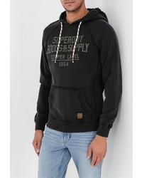 Мужской черный худи от Superdry
