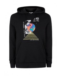 Мужской черный худи от Topman