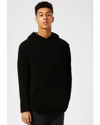 Мужской черный худи от Topman