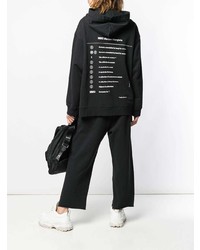 Женский черный худи от MM6 MAISON MARGIELA