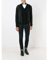 Мужской черный худи от Moncler