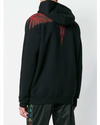 Мужской черный худи от Marcelo Burlon County of Milan