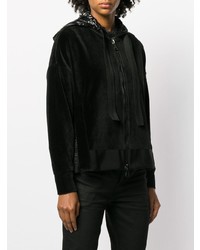 Женский черный худи от Moncler