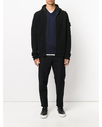Мужской черный худи от Stone Island