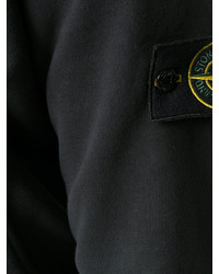 Мужской черный худи от Stone Island