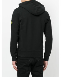 Мужской черный худи от Stone Island