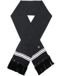 Мужской черный шарф в горошек от Dolce & Gabbana