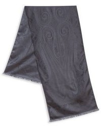 Черный шарф с "огурцами"