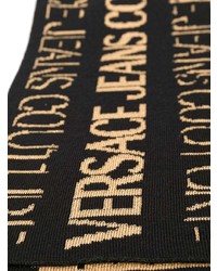 Мужской черный шарф с принтом от VERSACE JEANS COUTURE