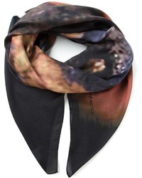 Мужской черный шарф с принтом от Givenchy