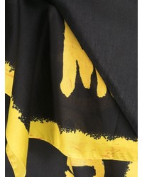 Мужской черный шарф с принтом от Moschino