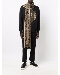 Мужской черный шарф с принтом от VERSACE JEANS COUTURE