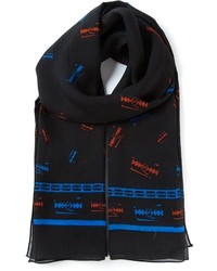 Мужской черный шарф с принтом от McQ by Alexander McQueen
