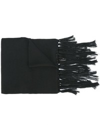 Женский черный шарф с принтом от Y-3