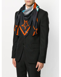 Мужской черный шарф со звездами от Givenchy