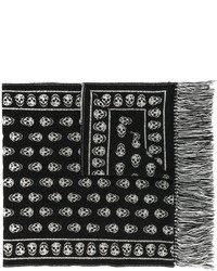 Женский черный шарф от Alexander McQueen