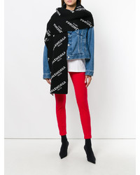 Женский черный шарф от Balenciaga