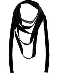 Женский черный шарф от Ann Demeulemeester
