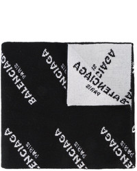 Женский черный шарф от Balenciaga
