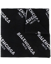 Мужской черный шарф от Balenciaga
