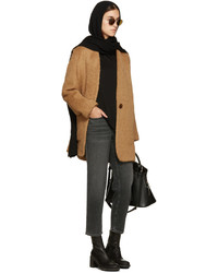 Женский черный шарф от Helmut Lang