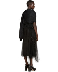 Женский черный шарф от Simone Rocha